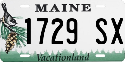 ME license plate 1729SX