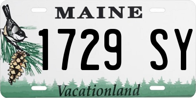 ME license plate 1729SY