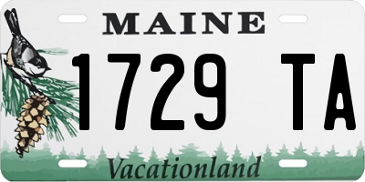 ME license plate 1729TA