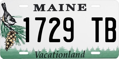 ME license plate 1729TB