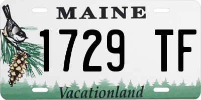 ME license plate 1729TF