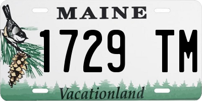 ME license plate 1729TM