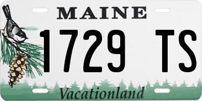 ME license plate 1729TS