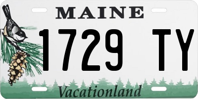 ME license plate 1729TY
