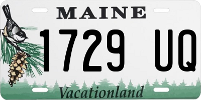 ME license plate 1729UQ