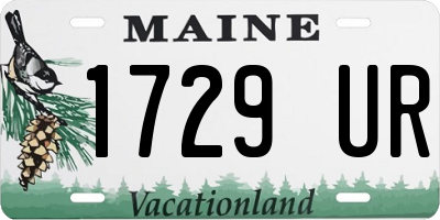 ME license plate 1729UR