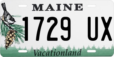 ME license plate 1729UX