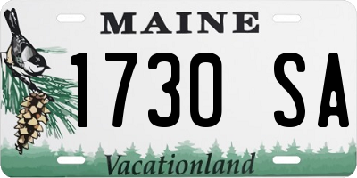 ME license plate 1730SA