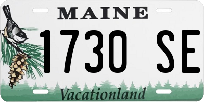 ME license plate 1730SE