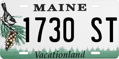 ME license plate 1730ST