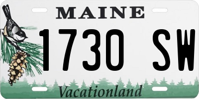 ME license plate 1730SW