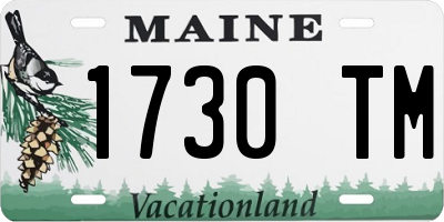 ME license plate 1730TM