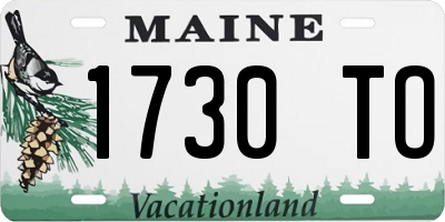 ME license plate 1730TO
