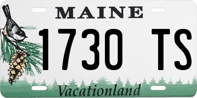ME license plate 1730TS
