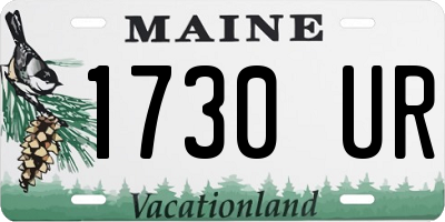 ME license plate 1730UR