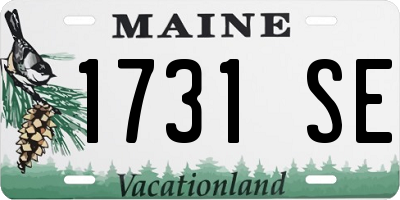 ME license plate 1731SE