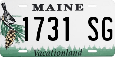 ME license plate 1731SG