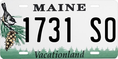 ME license plate 1731SO
