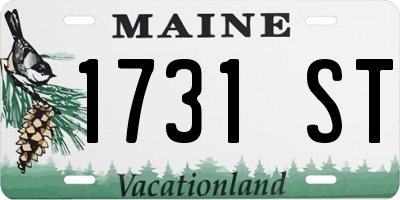 ME license plate 1731ST