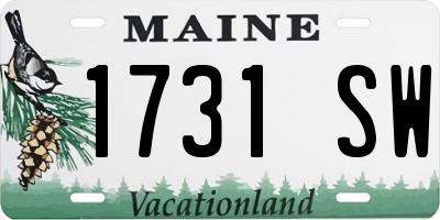 ME license plate 1731SW