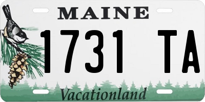 ME license plate 1731TA