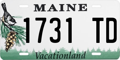ME license plate 1731TD