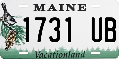 ME license plate 1731UB