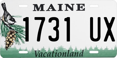 ME license plate 1731UX