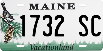 ME license plate 1732SC