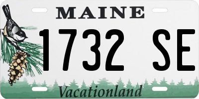 ME license plate 1732SE