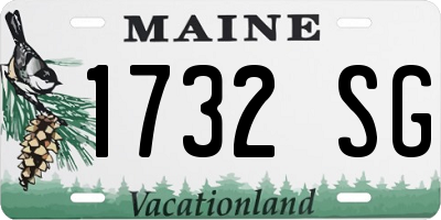 ME license plate 1732SG