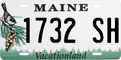 ME license plate 1732SH