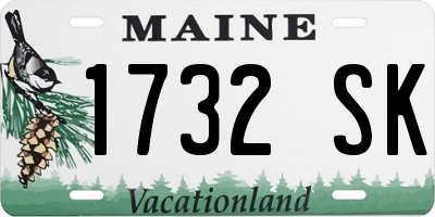 ME license plate 1732SK
