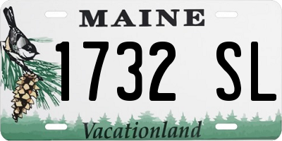 ME license plate 1732SL