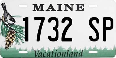 ME license plate 1732SP
