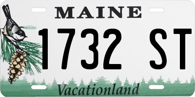 ME license plate 1732ST