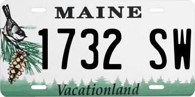 ME license plate 1732SW
