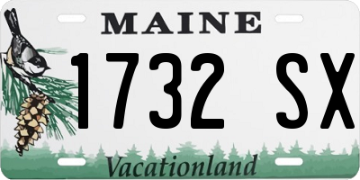 ME license plate 1732SX