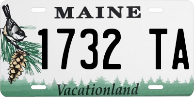 ME license plate 1732TA