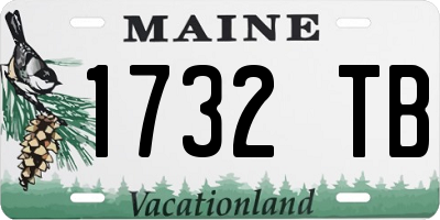 ME license plate 1732TB