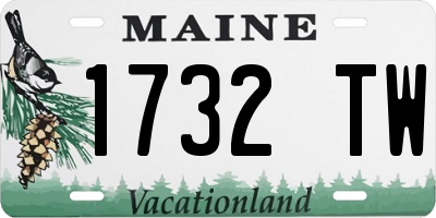 ME license plate 1732TW
