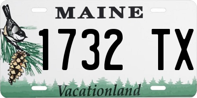 ME license plate 1732TX