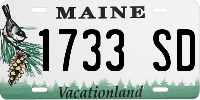 ME license plate 1733SD