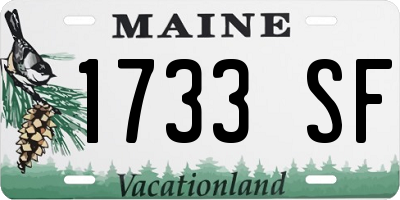 ME license plate 1733SF