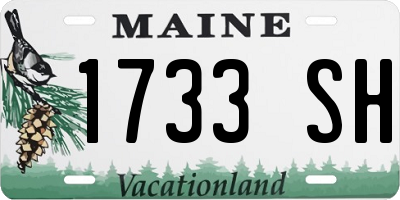 ME license plate 1733SH