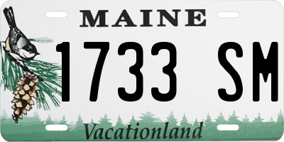 ME license plate 1733SM