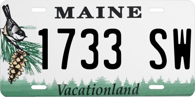 ME license plate 1733SW