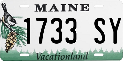 ME license plate 1733SY