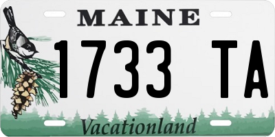 ME license plate 1733TA