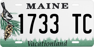 ME license plate 1733TC